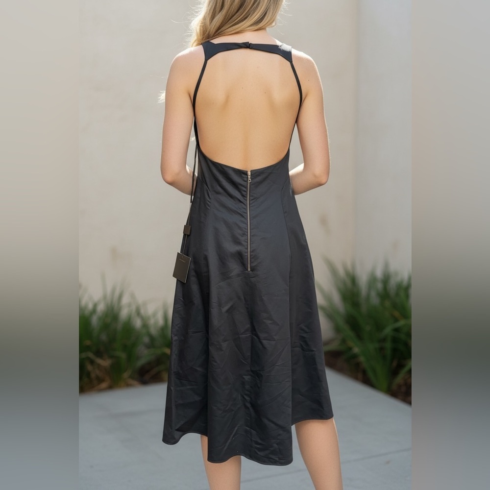 Elegant Narciso Rodriguez Black Backless Dress